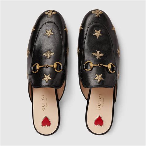 gucci princetown embroidered slipper|Gucci princetown slippers outfit.